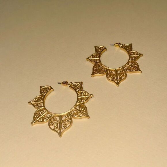 Boho hoop earrings N957 - Picture 3 of 4